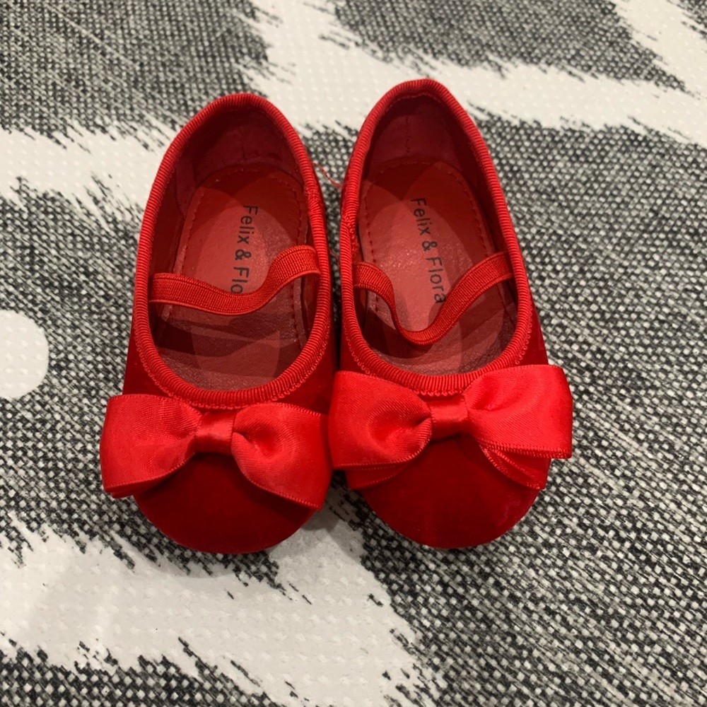 Toddler Cute Red Ballet Shoes
